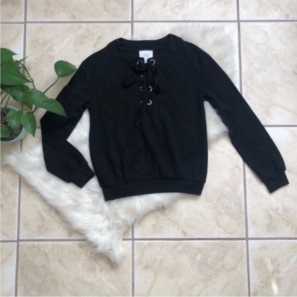 JOA Lace Up Sweatshirt